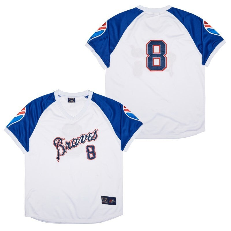 Atlanta Braves #8 JAVIER LOPEZ Style 6 Baseball Jersey baseball jersey product view 1