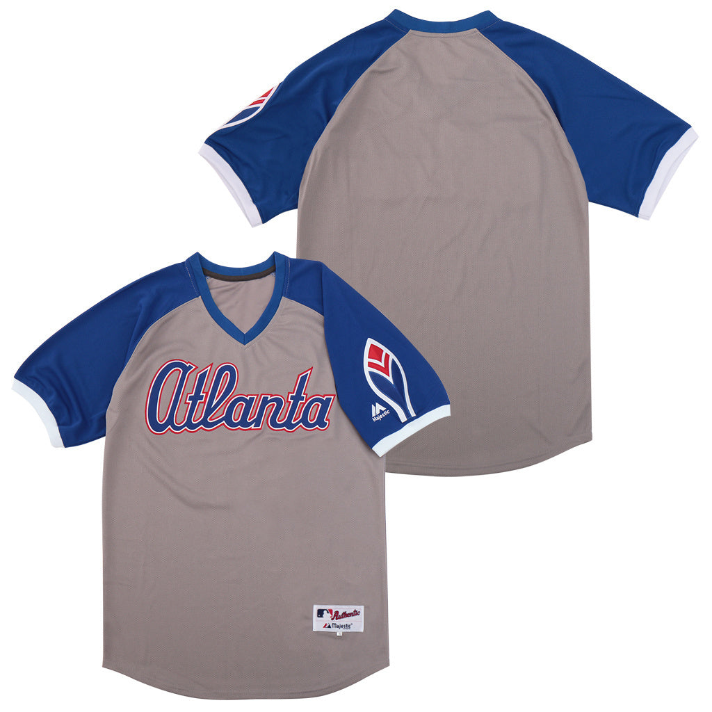 Atlanta Braves #blank Baseball Jersey baseball jersey product view 1
