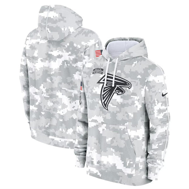 Atlanta Falcons 2024 Arctic Camo Salute To Service Club Fleece Pullover Hoodie Football Jersey football jersey product view 1