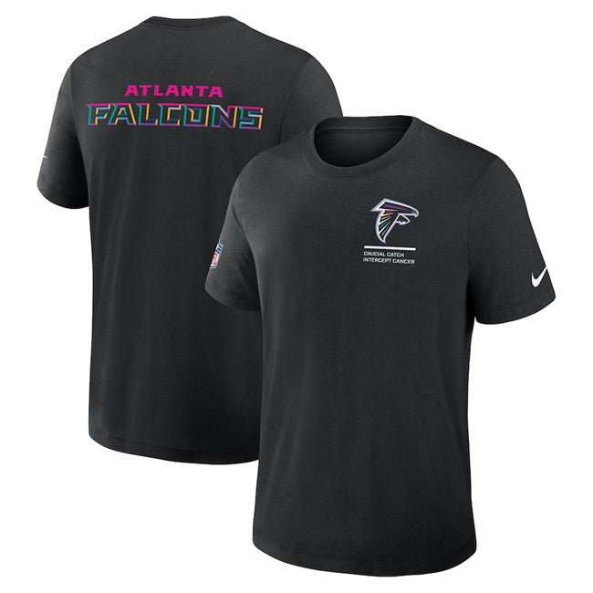 Atlanta Falcons Black 2025 Crucial Catch Tri-Blend Dri-FIT T-Shirt Football Jersey football jersey product view 1