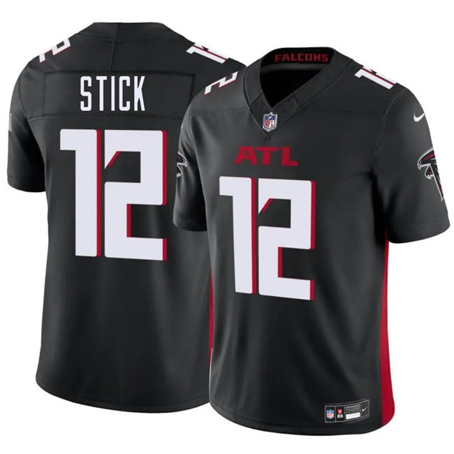 Atlanta Falcons #12 Easton Stick Black 2025 F.U.S.E. Vapor Untouchable Limited Football Jersey football jersey product view 1
