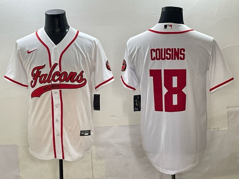 Atlanta Falcons #18 Kirk Cousins Adult Football Jersey football jersey product view 1