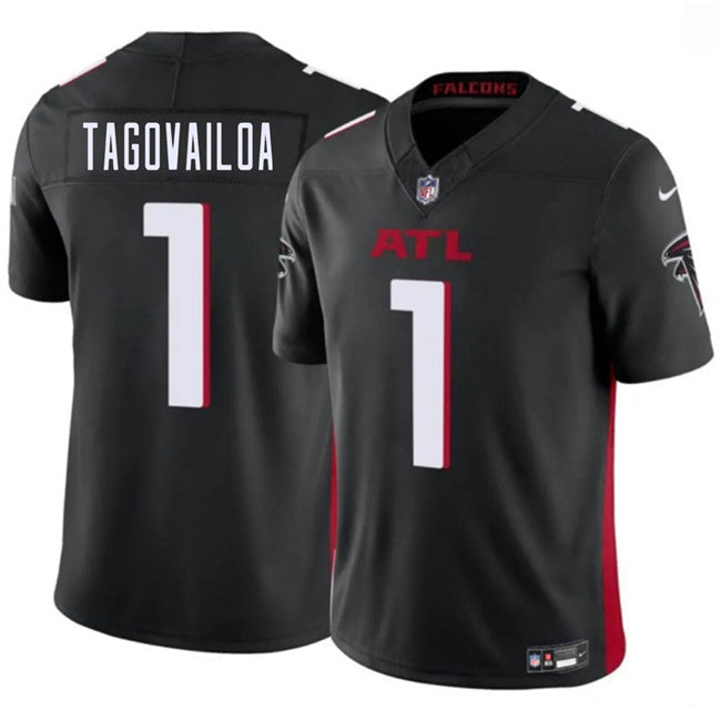 Atlanta Falcons #1 Tua Tagovailoa Black 2026 F.U.S.E. Vapor Untouchable Limited Football Jersey football jersey product view 1