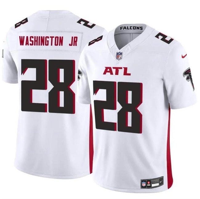 Atlanta Falcons #28 Carlos Washington Jr White 2024 F.U.S.E Vapor Football Jersey football jersey product view 1