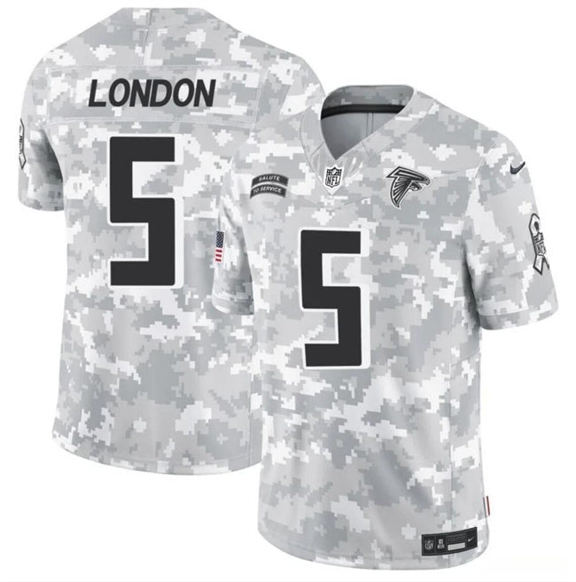 Atlanta Falcons #5 Drake London 2024 F.U.S.E Arctic Camo Salute To Service Limited Football Jersey football jersey product view 1