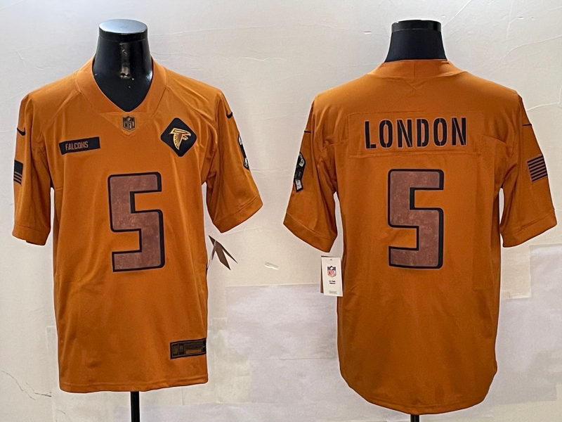 Atlanta Falcons #5 Drake London 23 Salute Style 2 Football Jersey football jersey product view 1