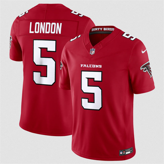 Atlanta Falcons #5 Drake London Red 2026 New F.U.S.E. Vapor Untouchable Limited Football Jersey football jersey product view 1