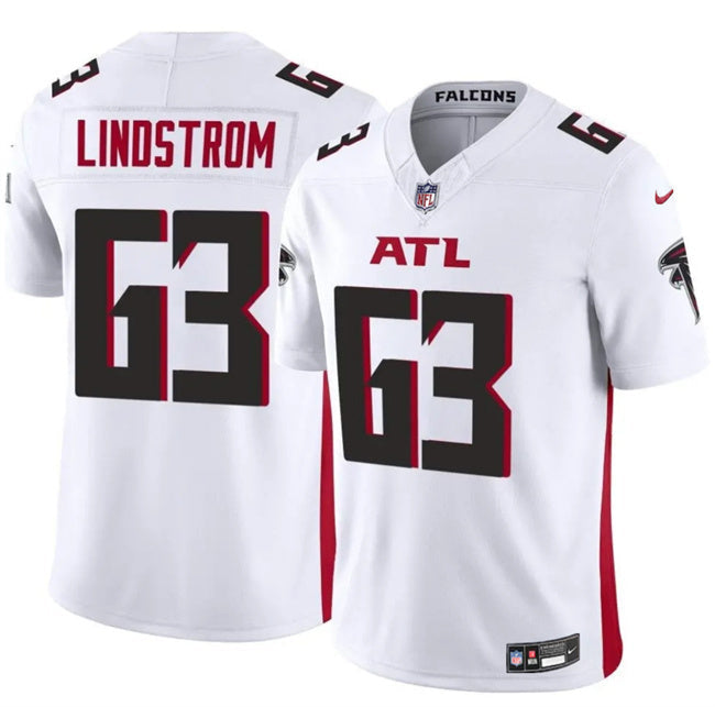 Atlanta Falcons #63 Chris Lindstrom White 2025 F.U.S.E. Vapor Untouchable Limited Football Jersey football jersey product view 1