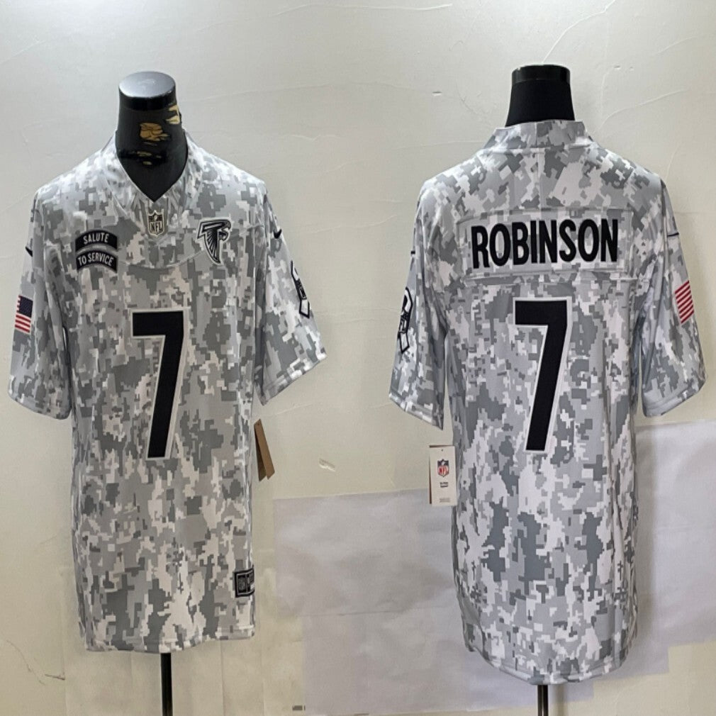 Atlanta Falcons #7 Bijan Robinson 24 Salute Football Jersey football jersey product view 1