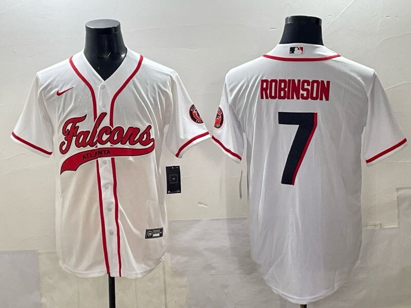 Atlanta Falcons #7 Bijan Robinson Adult Football Jersey football jersey product view 1