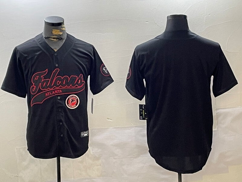 Atlanta Falcons #9 Michael Penix Jr. Black Collaboration Style 5 Football Jersey football jersey product view 1