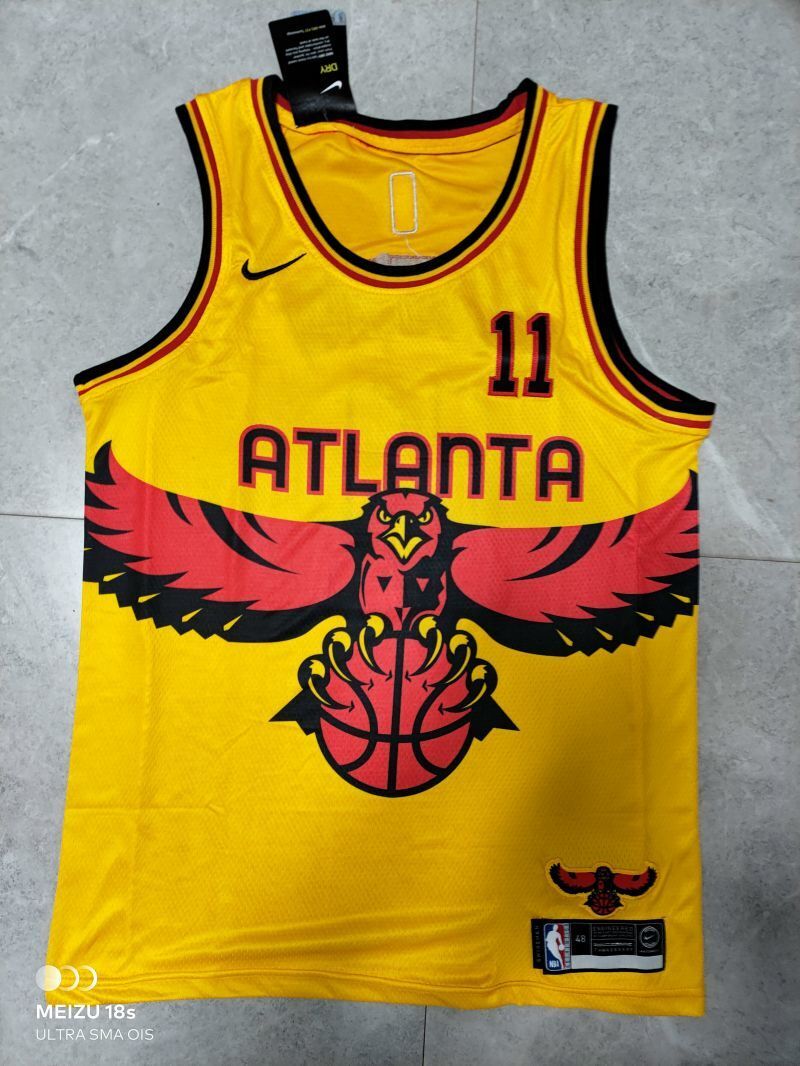 Atlanta Hawks #11 Trae Young 2022 Hawks 11#· Yellow City Edition Jersey Style 4 Basketball Jersey basketball jersey product view 1