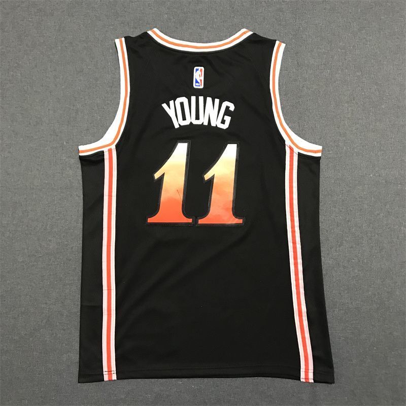 Atlanta Hawks #11 Trae Young 2023 Hawks 11 # Trae Young Black City Edition Jersey Style 1 Basketball Jersey basketball jersey product view 1