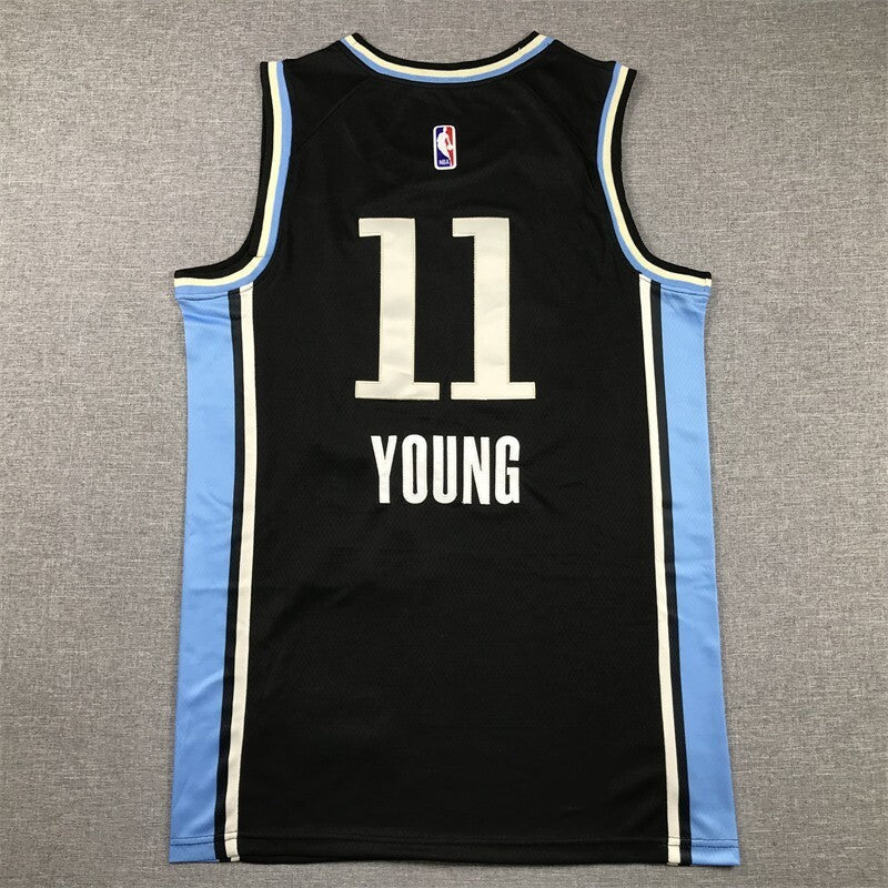 Atlanta Hawks #11 Trae Young Hawks 11 Black City s-xxl Style 2 Basketball Jersey basketball jersey product view 1