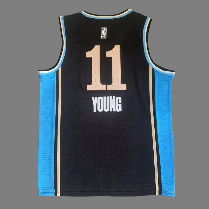 Atlanta Hawks #11 Trae Young Hawks 11 # Trae Young Black 24 New Season City Edition Jersey Style 1 basketball jersey product view 1