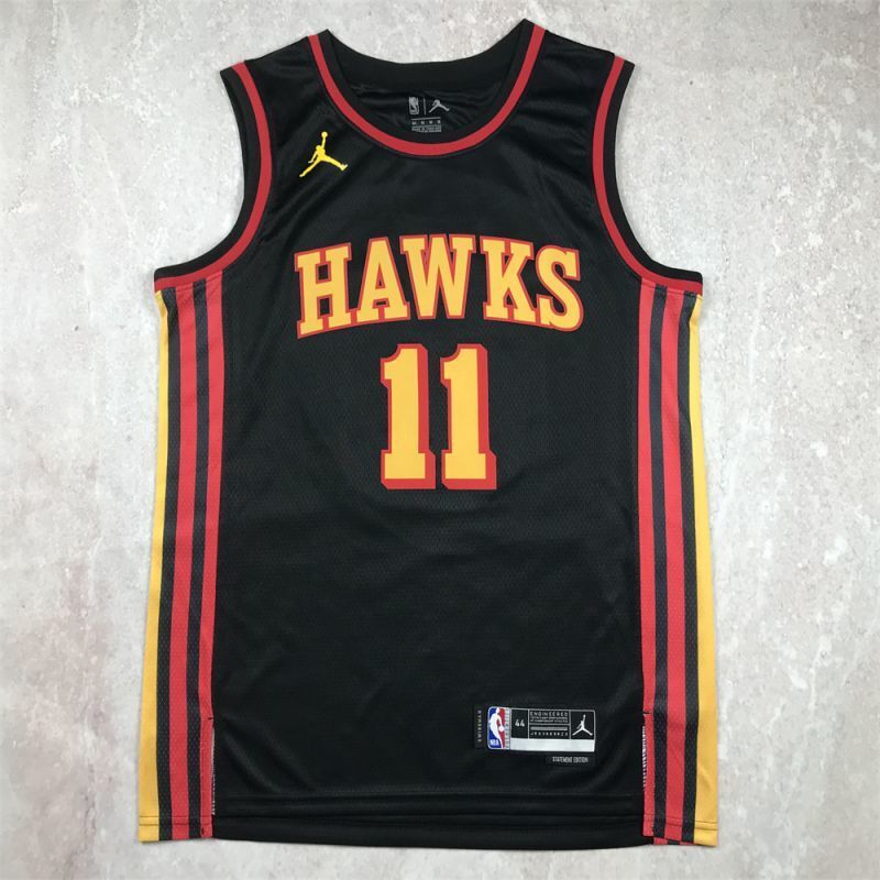 Atlanta Hawks #11 Trae Young Hot Press Hawks 11 Black s-xxl Style 2 Basketball Jersey basketball jersey product view 1