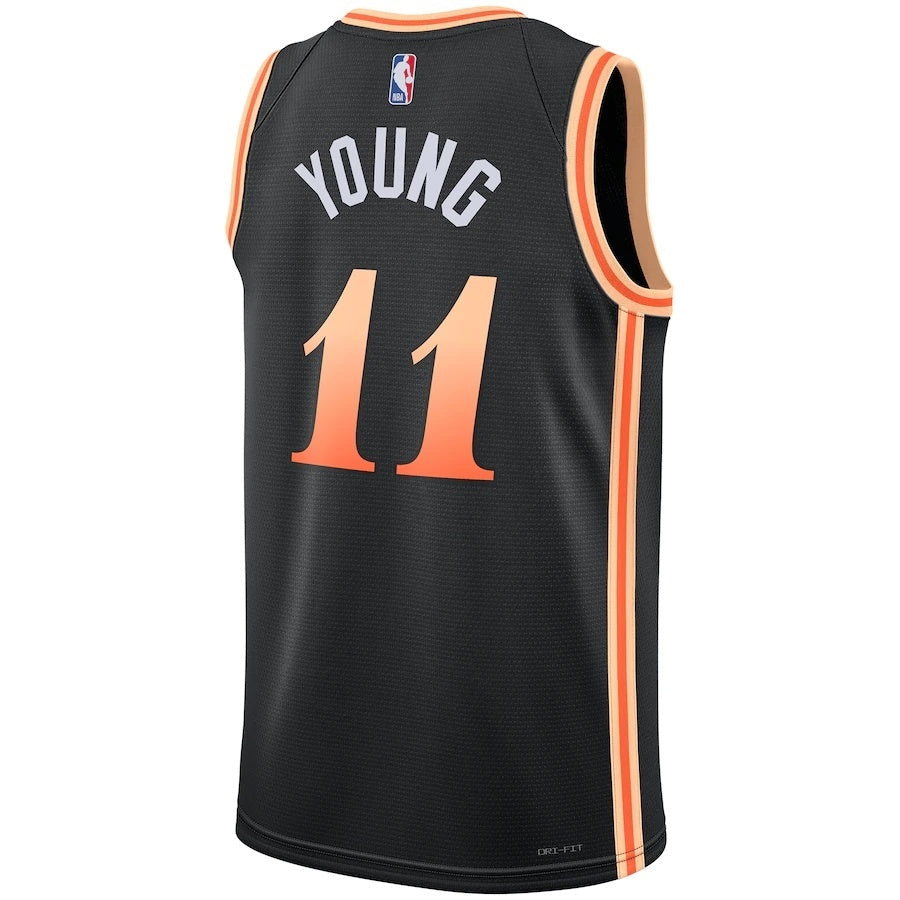 Atlanta Hawks #11 Trae Young Unisex 202223 Swingman Jersey - City Edition - Black Style 1 Basketball Jersey basketball jersey product view 1