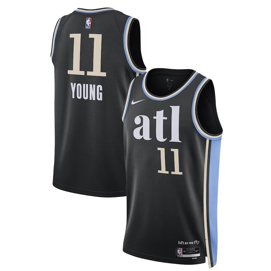 Atlanta Hawks #11 Trae Young Unisex 2023 24 Swingman Jersey - Black - City Edition Basketball Jersey basketball jersey product view 1