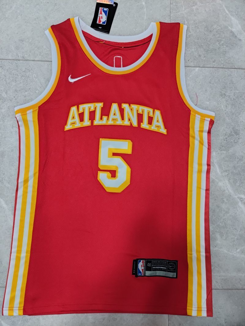 Atlanta Hawks #5 Dejounte Murray 22-23 Season nba Hawks 5# - Murray Red Jersey Style 2 Basketball Jersey basketball jersey product view 1