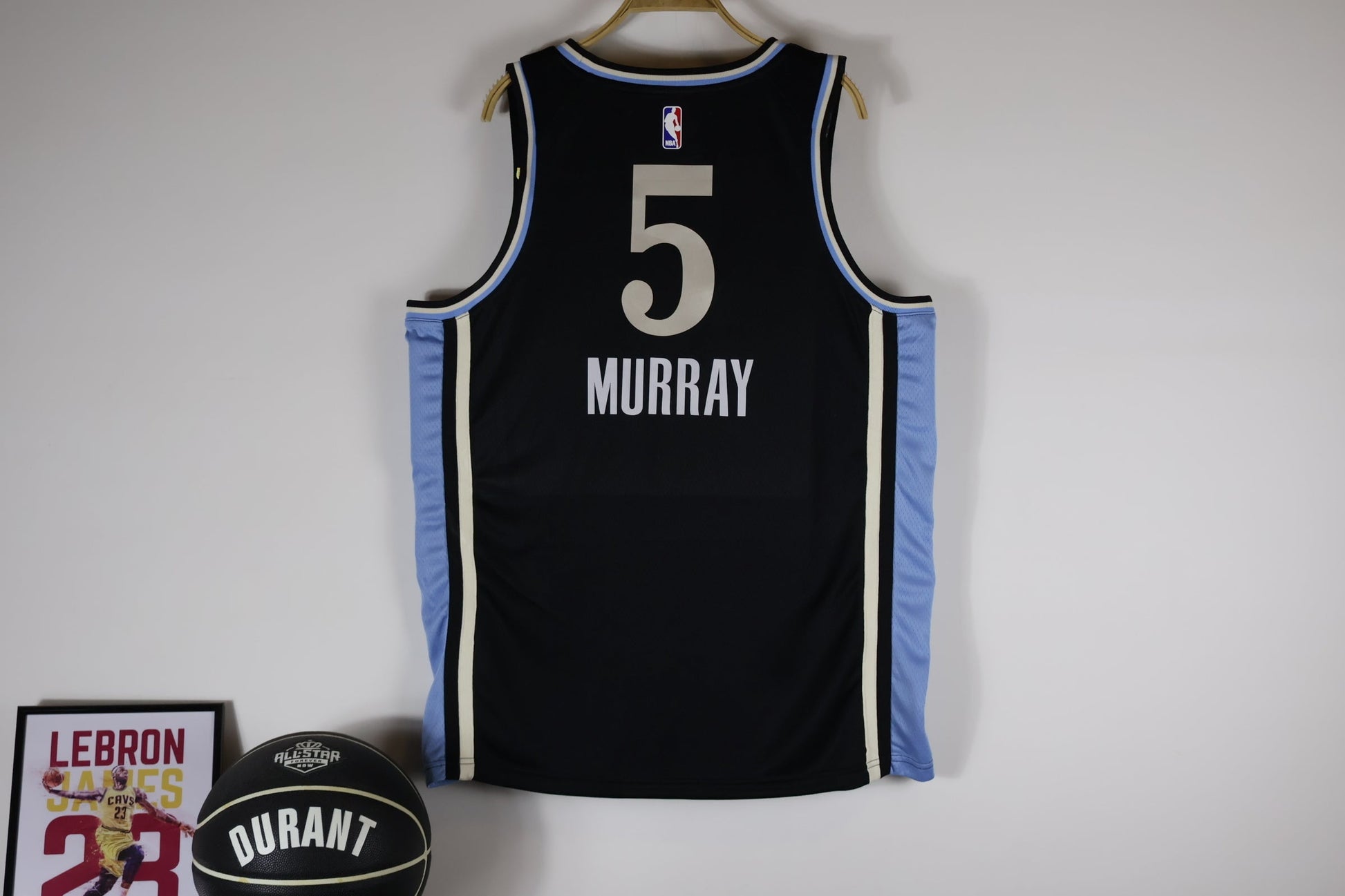 Atlanta Hawks #5 Dejounte Murray 2324 city jersey black Style 1 Basketball Jersey basketball jersey product view 1