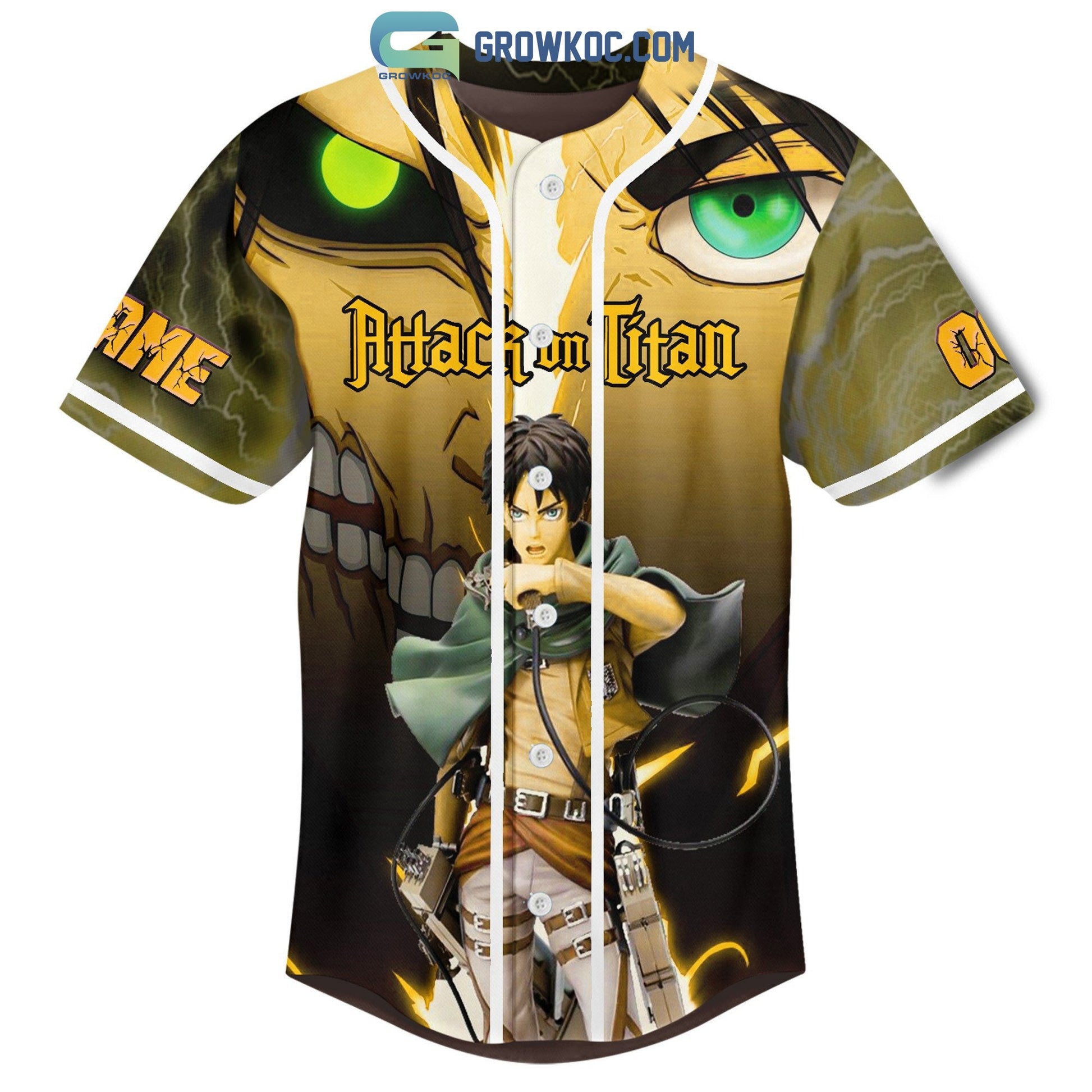 Attack On Titan I’ll Just Keep Moving Forward Until I’ve Killed My Enemies Personalized Baseball Jersey baseball jersey product view 2