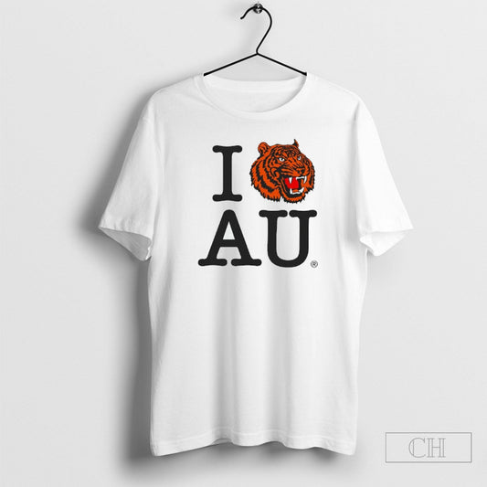 Auburn Tigers I Love Au Shirt Tee Unisex T-shirt, Sweatshirt, Hoodie, Long Sleeve Tee - T-Shirt, Sweatshirt, Hoodie