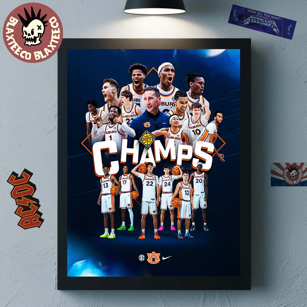 Auburn Tigers Mens Basketball 2026 NIT Champions Home Decor Poster Canvas Unisex T-shirt, Sweatshirt, Hoodie, Long Sleeve Tee - T-Shirt, Sweatshirt, Hoodie