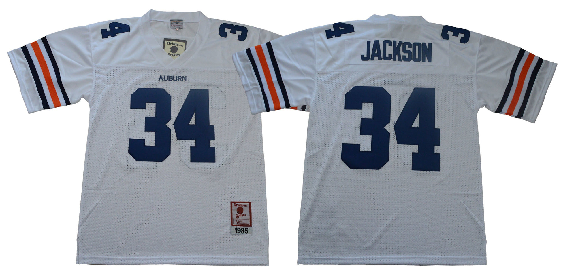 Auburn 34 Retro White College Football Jersey football jersey product view 1