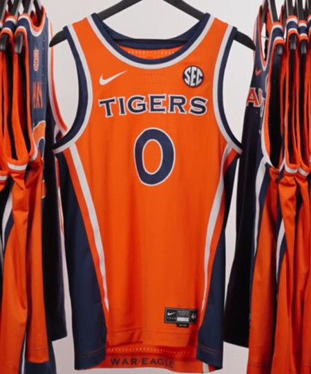 Auburn Tigers Custom 2025 Newest Style Orange Basketball Game Jersey College Football Jersey football jersey product view 1