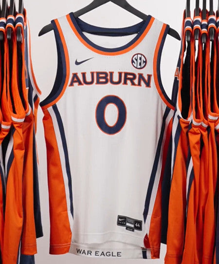 Auburn Tigers Custom 2025 Newest Style White Basketball Game Jersey College Football Jersey football jersey product view 1