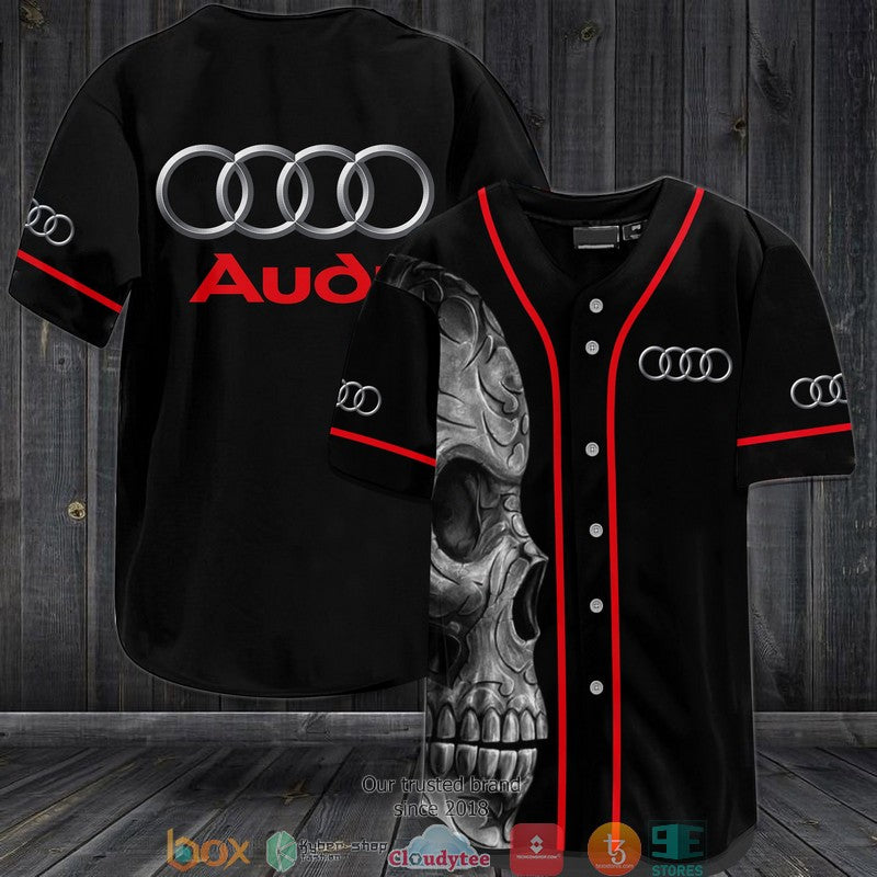 BEST Audi Skull Baseball Jersey baseball jersey product view 1