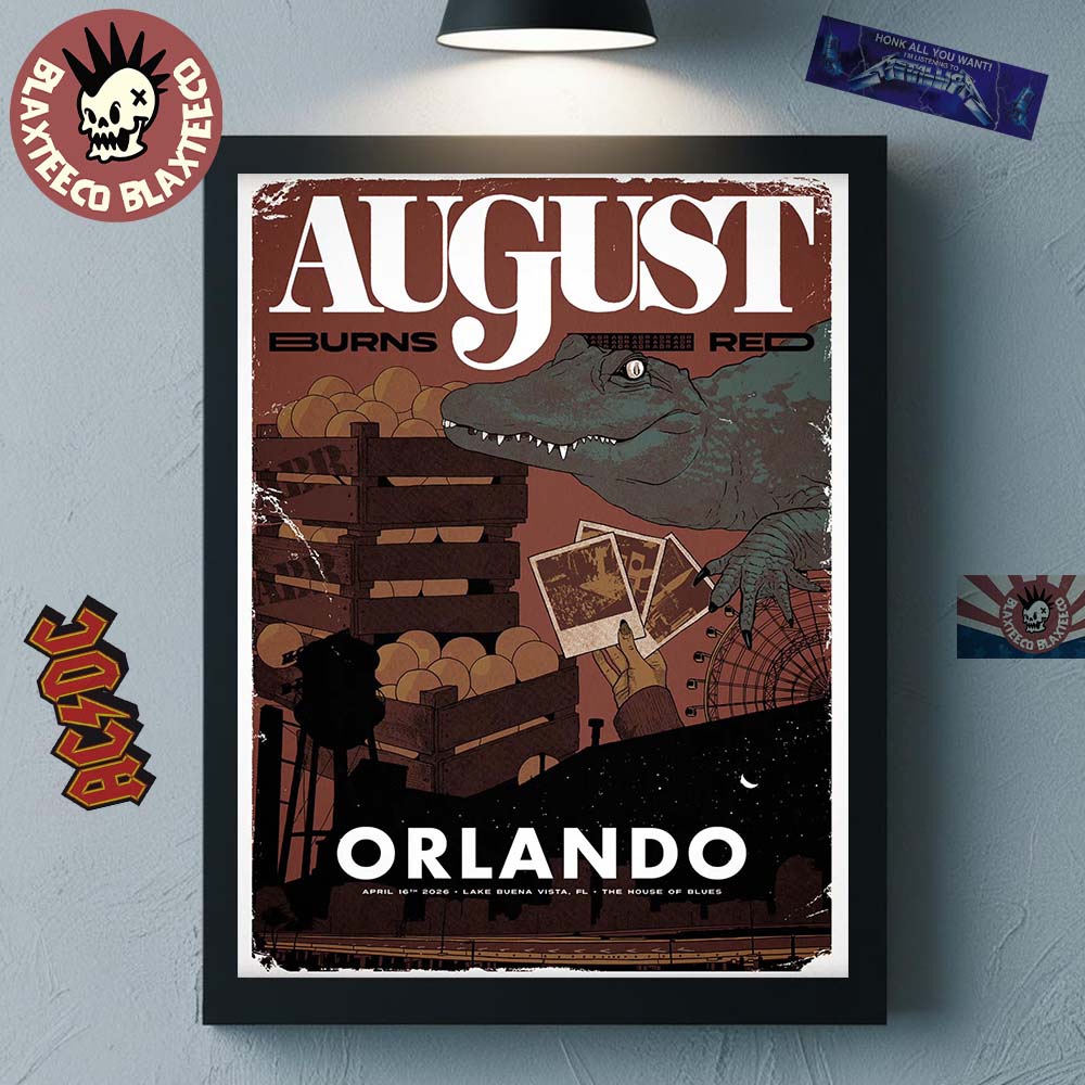 August Burns Red Lake Buena Vista Florida 2026 Venue Poster At The House Of Blues On April 16 2026 Home Decor Poster Canvas - T-Shirt, Sweatshirt, Hoodie