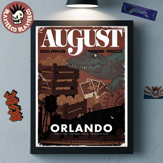 August Burns Red Lake Buena Vista Florida 2026 Venue Poster At The House Of Blues On April 16 2026 Home Decor Poster Canvas - T-Shirt, Sweatshirt, Hoodie
