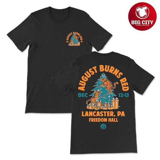 August Burns Red Tour Christmas Cats Two Sided Shirt Unisex T-shirt, Sweatshirt, Hoodie, Long Sleeve Tee - T-Shirt, Sweatshirt, Hoodie