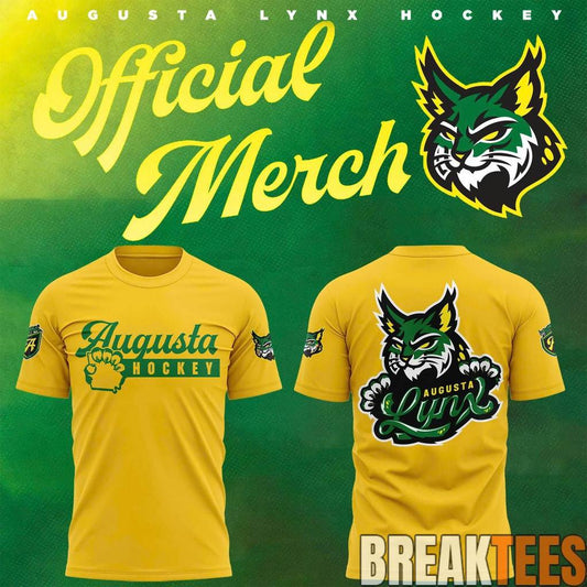 Augusta Lynx Yellow Green Stroke Tee Unisex T-shirt, Sweatshirt, Hoodie, Long Sleeve Tee - T-Shirt, Sweatshirt, Hoodie