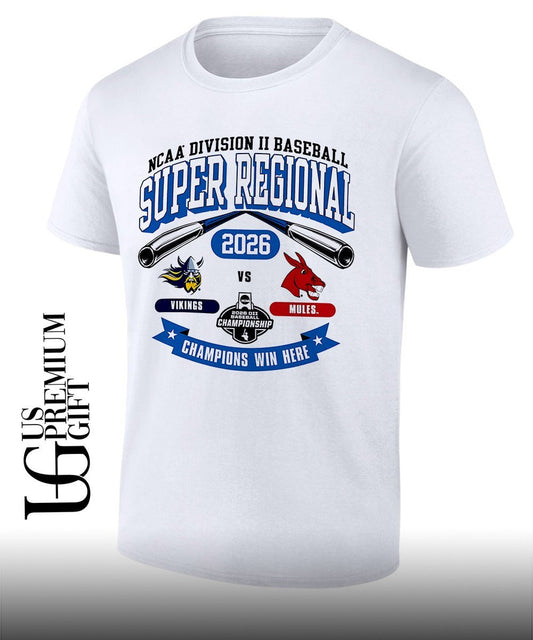 Augustana Vikings vs Central Missouri Mules NCAA Division II Super Regional Champions Win Here 2026 shirt - T-Shirt, Sweatshirt, Hoodie
