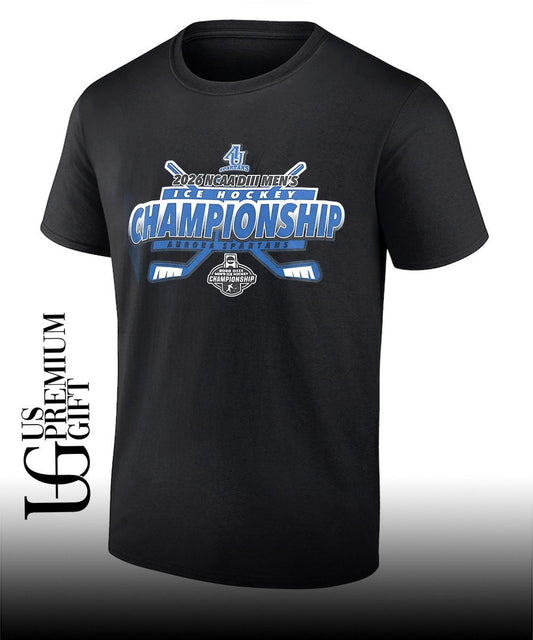 Aurora Spartans NCAA Division III Mens Ice Hockey Championship shirt Unisex T-shirt, Sweatshirt, Hoodie, Long Sleeve Tee - T-Shirt, Sweatshirt, Hoodie