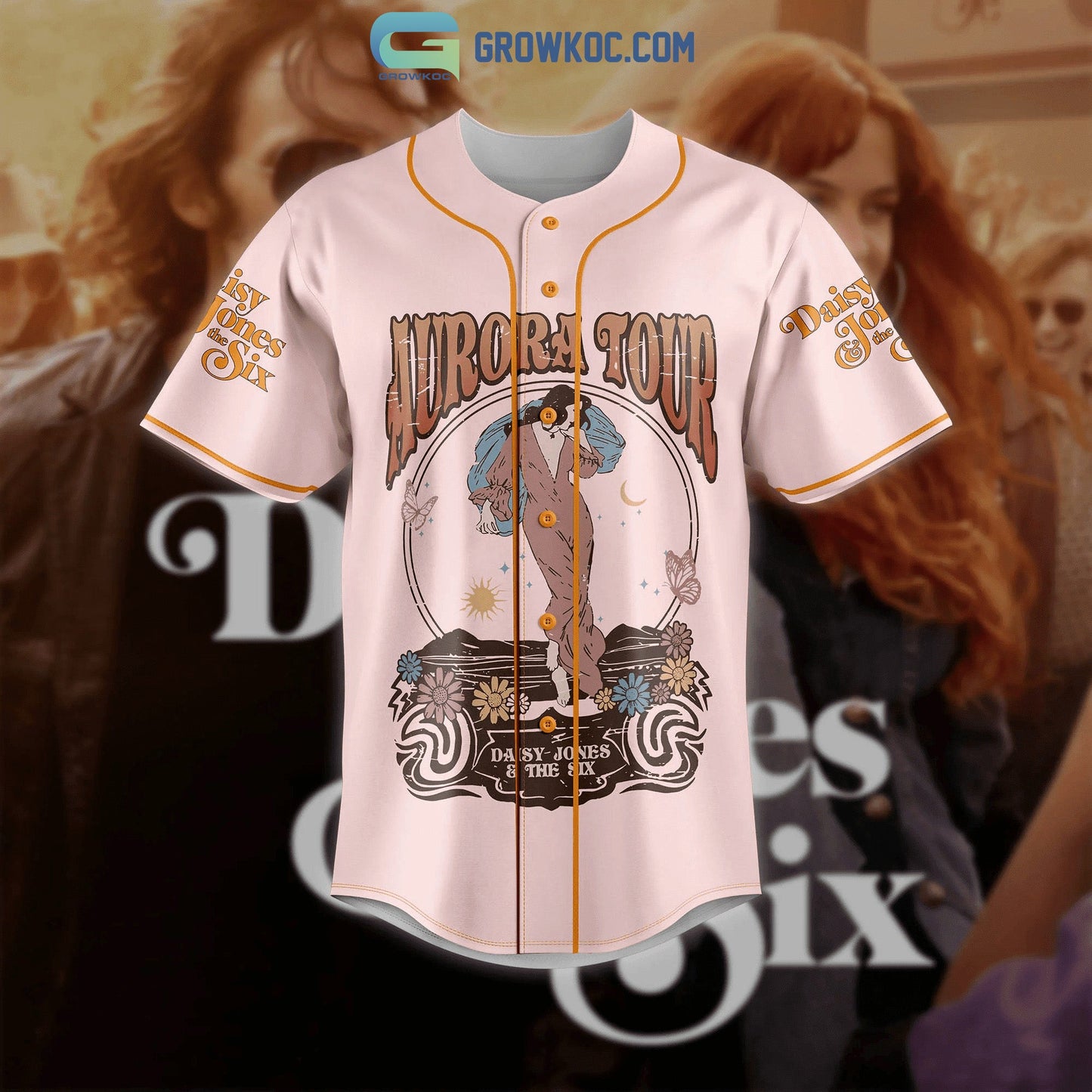 Aurora Tour Daisy Jones And The Six Baseball Jersey baseball jersey product view 2