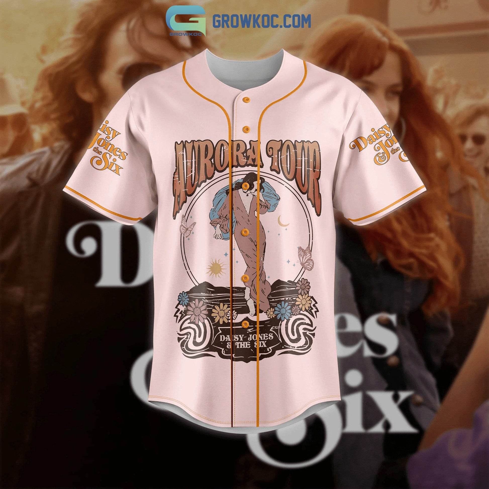 Aurora Tour Daisy Jones And The Six Baseball Jersey baseball jersey product view 2