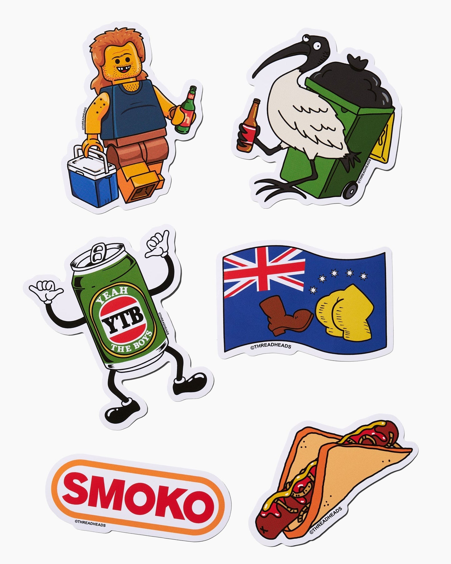 The Aussie Sticker Pack Unisex T-shirt, Sweatshirt, Hoodie, Long Sleeve Tee - T-Shirt, Sweatshirt, Hoodie