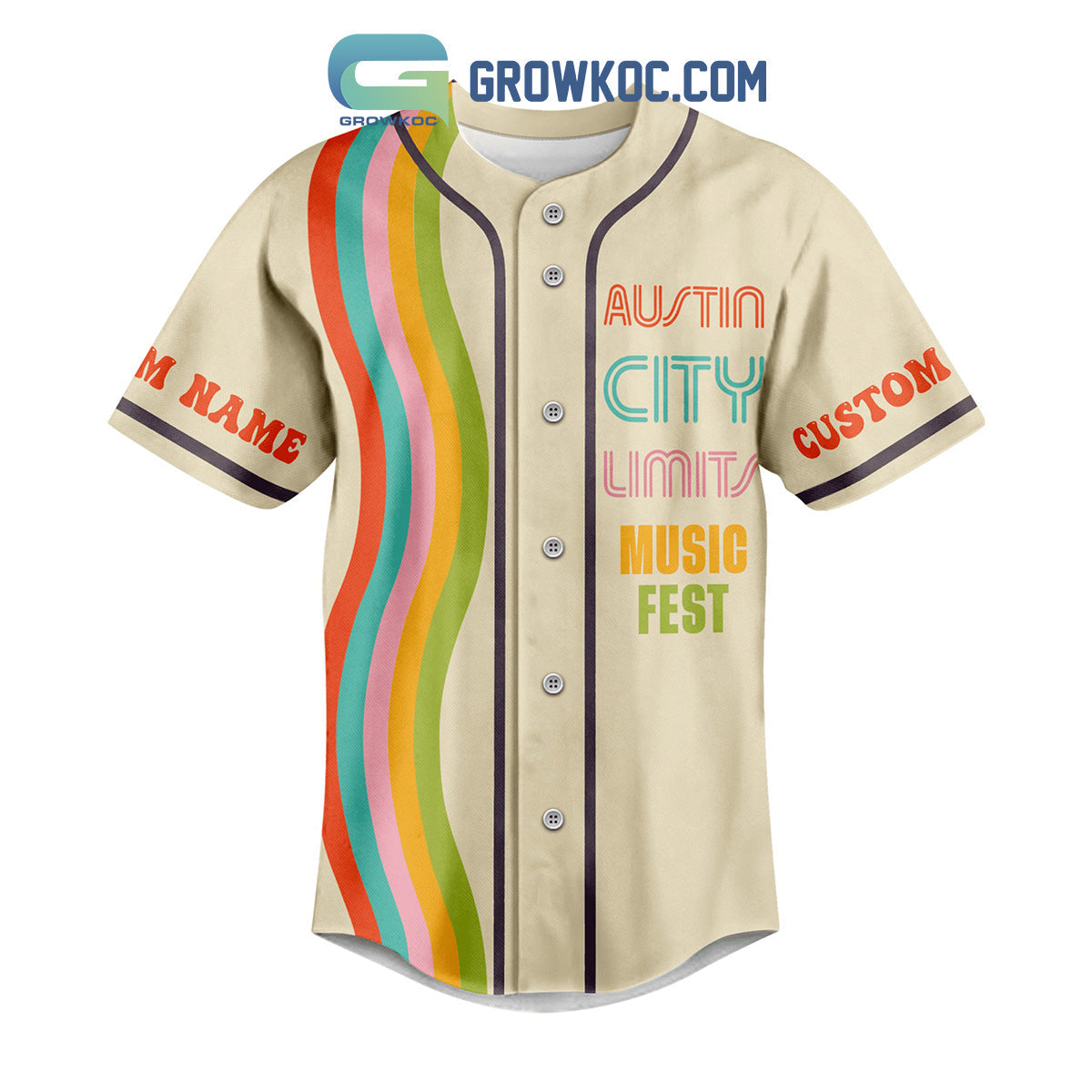 Austin City Limits Music Festival Personalized Baseball Jersey baseball jersey product view 2