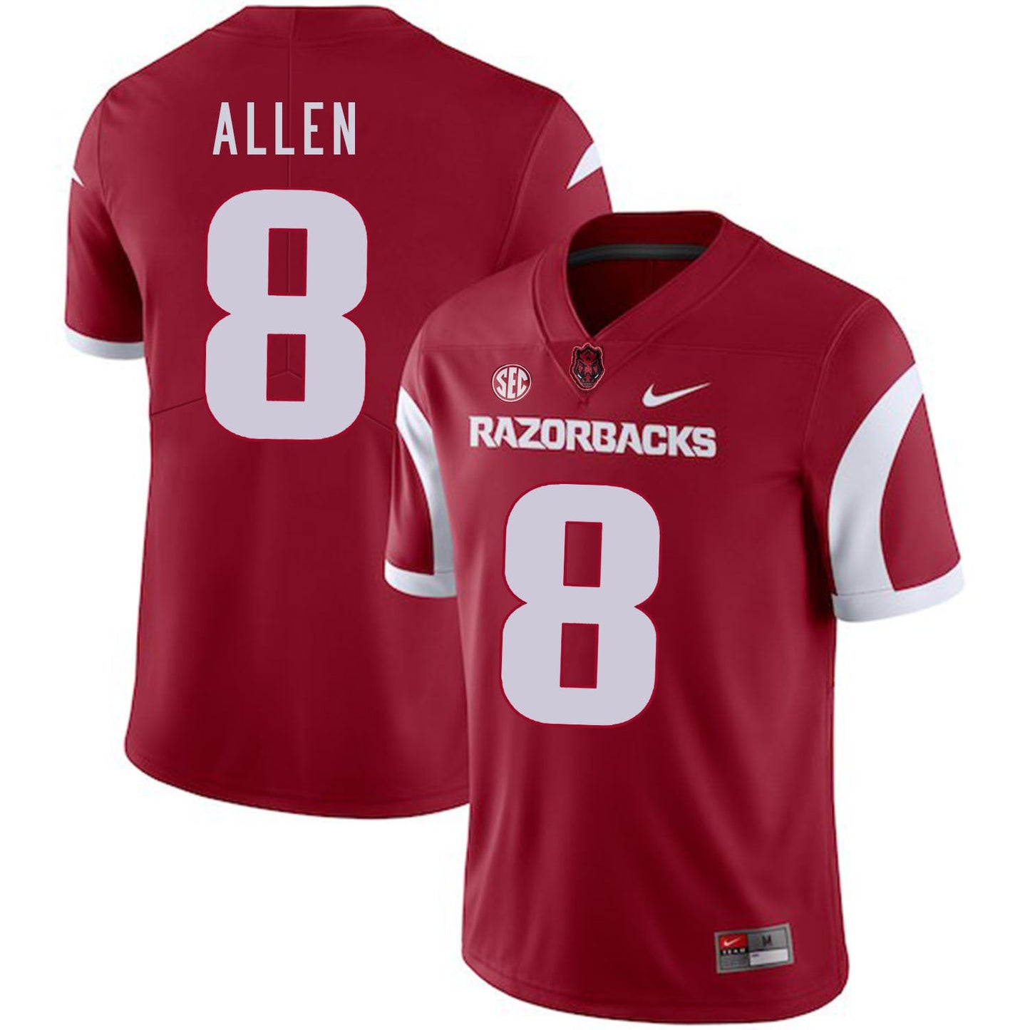 Austin Allen 8 Red College Football Jersey football jersey product view 1
