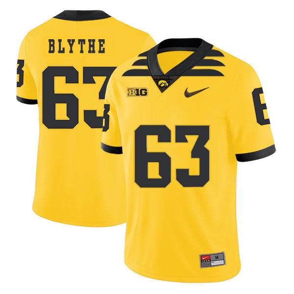 Austin Blythe 63 Yellow College Football Jersey football jersey product view 1