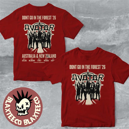 Avatar Dont Go In The Forest 2026 Australia And New Zealand Tour Schedule Dates T-Shirt Unisex T-shirt, Sweatshirt, Hoodie, Long Sleeve Tee - T-Shirt, Sweatshirt, Hoodie