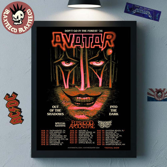 Avatar Dont Go In The Forest 2026 North America Tour City Dates Out Of The Shadows Into The Dark Home Decor Poster Canvas - T-Shirt, Sweatshirt, Hoodie