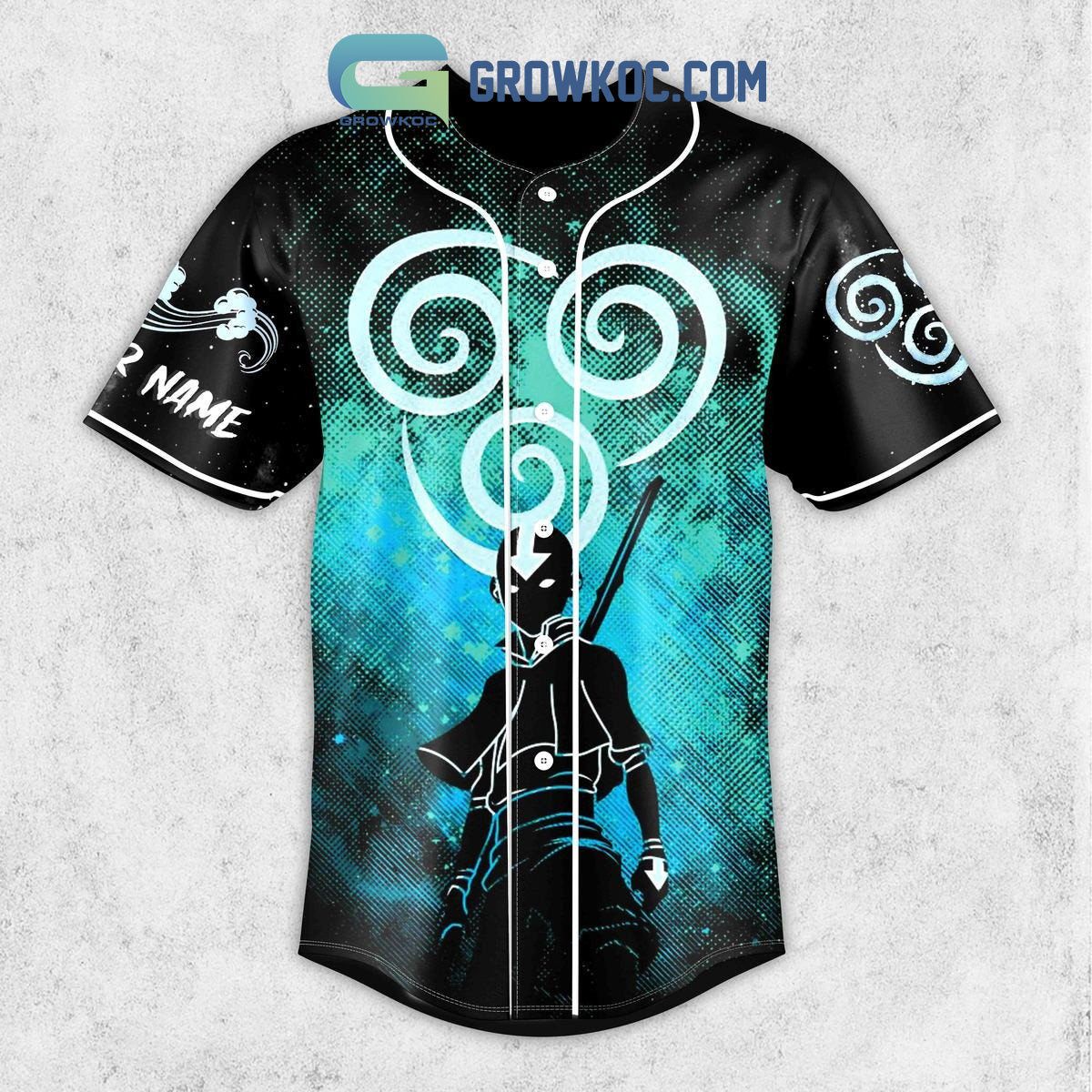 Avatar The Last Airbender Fan Personalized Baseball Jersey baseball jersey product view 2