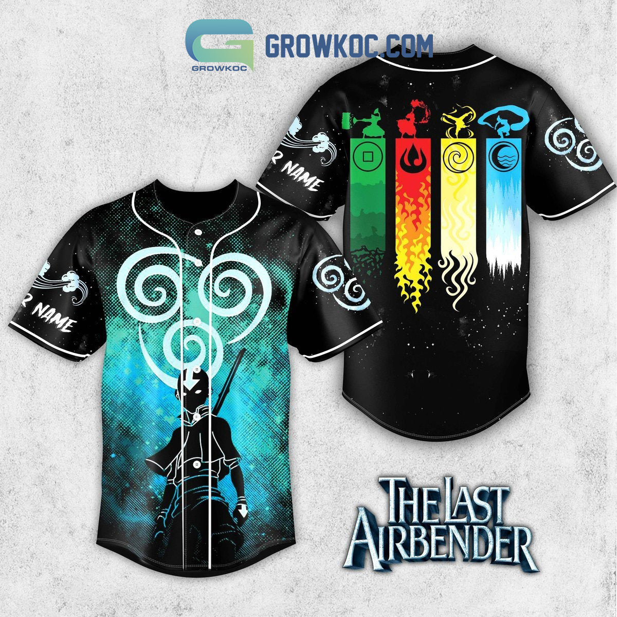 Avatar The Last Airbender Fan Personalized Baseball Jersey baseball jersey product view 4