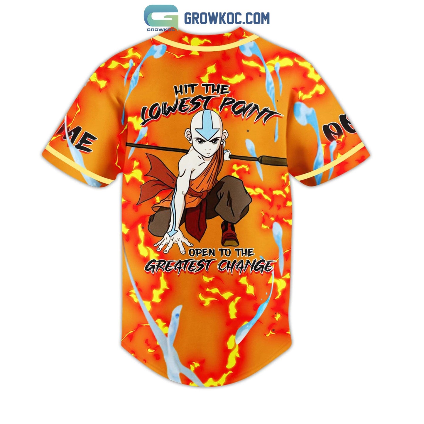 Avatar The Last Airbender I Am Aang Personalized Baseball Jersey baseball jersey product view 3
