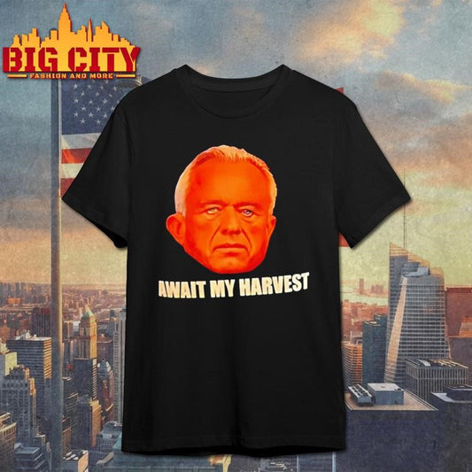 Await my harvest PFK Jr. face shirt Unisex T-shirt, Sweatshirt, Hoodie, Long Sleeve Tee - T-Shirt, Sweatshirt, Hoodie