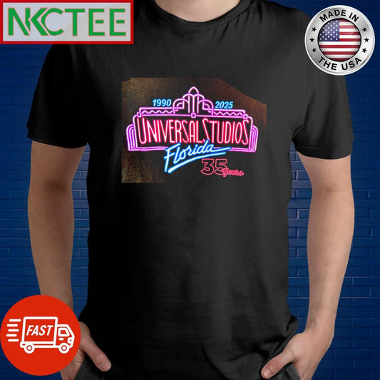 Awesome 1990 2025 Universal Studios Florida 35 years shirt Unisex T-shirt, Sweatshirt, Hoodie, Long Sleeve Tee - T-Shirt, Sweatshirt, Hoodie